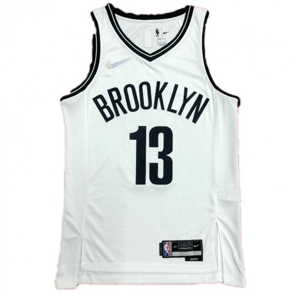 Men's Brooklyn Nets James Harden #13 White 2021 Swingman NBA Jersey - Icon Edition-Pro Kit Vault | Brand New 26/27 Sports Jerseys